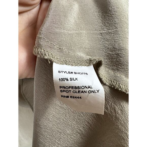 Nicole Miller Artelier Beaded Silk Blouse Unique Sophisticated Preppy Luxury S - Picture 6 of 8